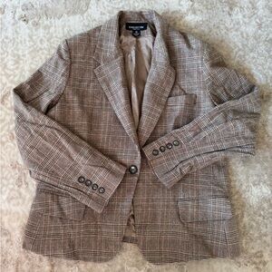 90s Plaid WoolBlend Blazer Jones New York Essentials Size 16 Preppy Academia